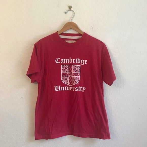 Cambridge University M men authentic red t-shirt vintage - Picture 1 of 8